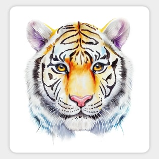 Tiger art, watercolor painting Sticker